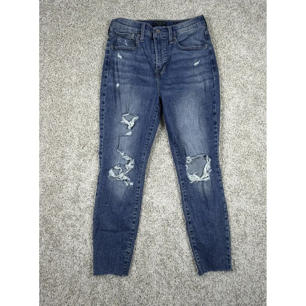 Lucky Brand Bridgette Skinny Jeans Womens 8/29 Distressed Ankle Stretch